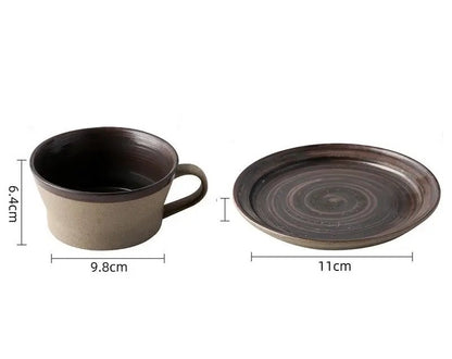 Rustic Recuppa Mug and Dish